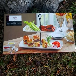 2 Tier Buffet Serving Piece